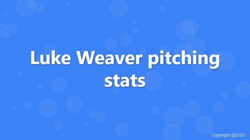 Luke Weaver pitching stats